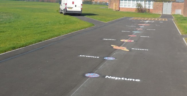 Secondary School Play Markings in Alderton