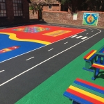 Tarmac Play Area Painting in Hall End 5