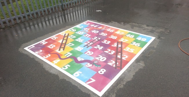 Relining Playground Markings in Church End