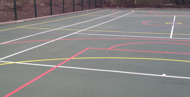 Line Marked MUGA Facility in Cwm